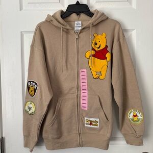 Winnie the Pooh Women’s Hoodie Full Zip Sweat Jacket Size Small Disney Licensed